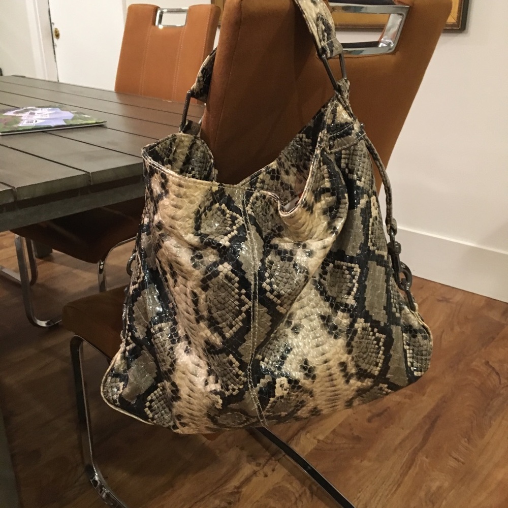 Rebecca Minkoff faux python shoulder bag